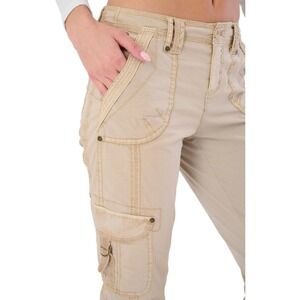 Marrakech Harry Stretch Poplin Cargo Pants‎ Cream Lightweight Utility 28 $128